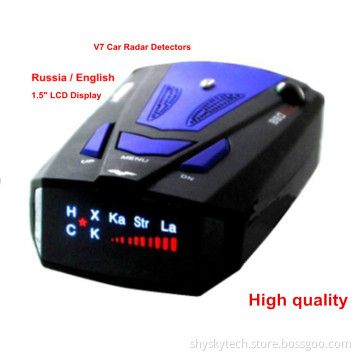 Car Detector V7 Russia / English 1.5" LCD X K NK Ku Ka Laser Anti Radar Detector